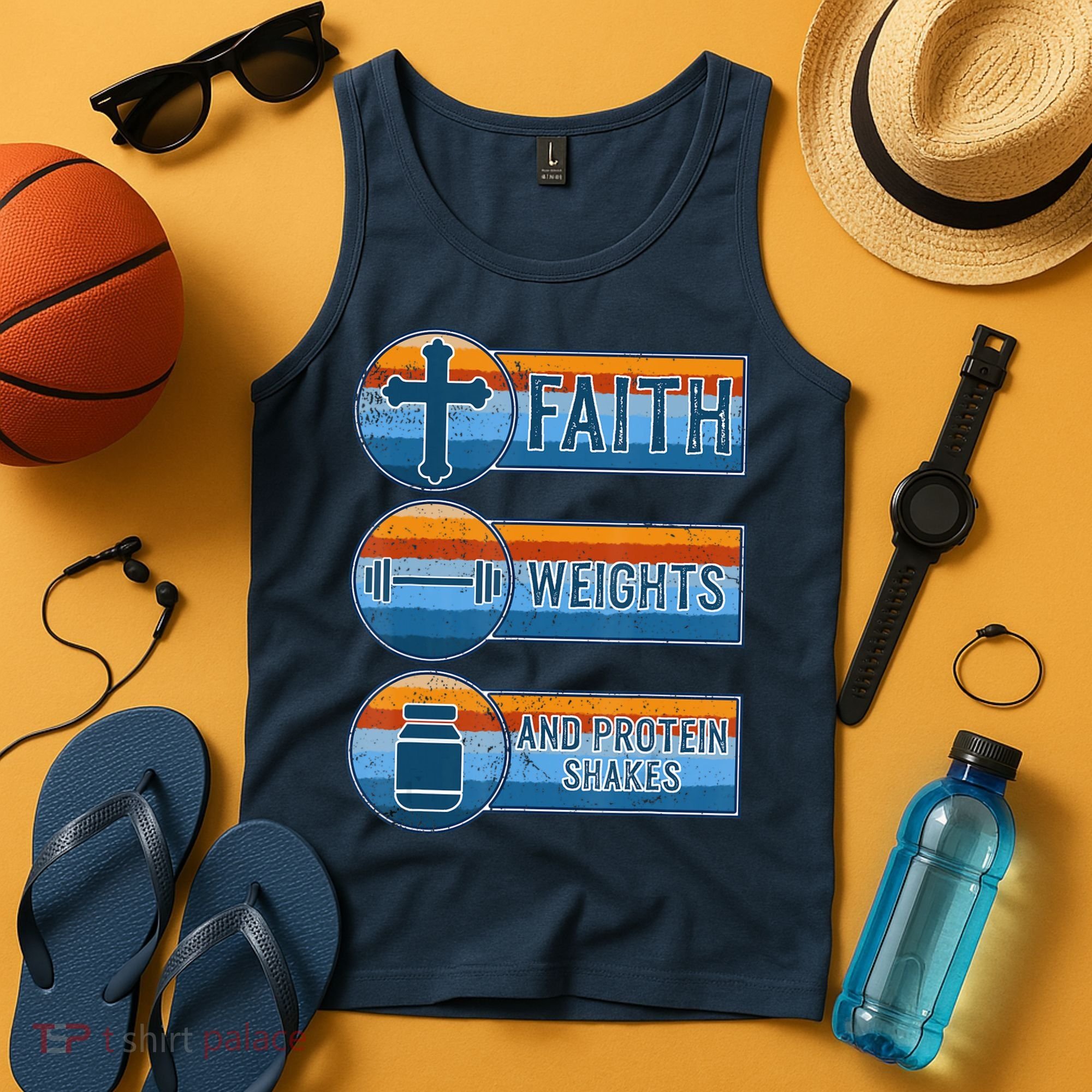 Christian Athlete Workout Gym Weightlifting Jesus Tank Top