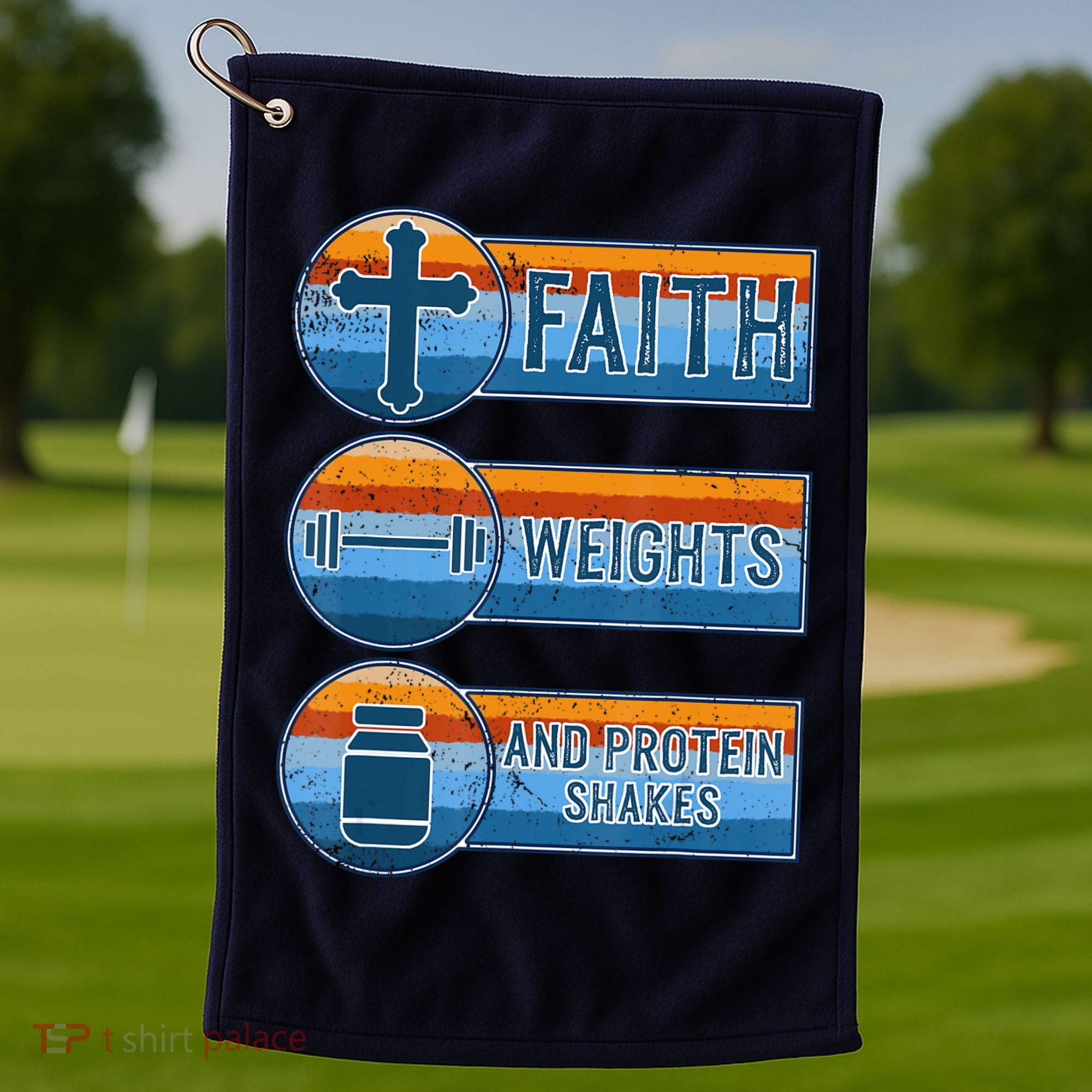 Christian Athlete Workout Gym Weightlifting Jesus Golf Towel