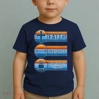 Christian Athlete Workout Gym Weightlifting Jesus Toddler T-Shirt thumb 2
