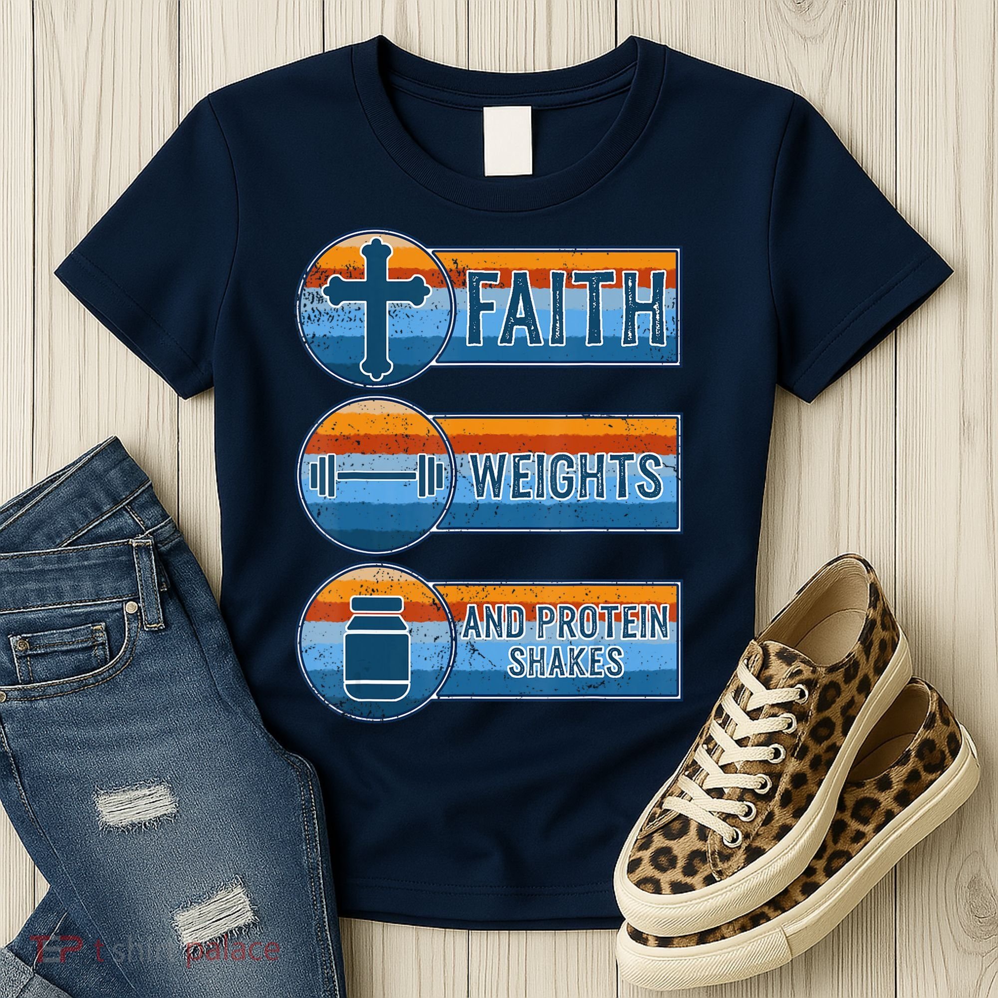 Christian Athlete Workout Gym Weightlifting Jesus Women's T-Shirt