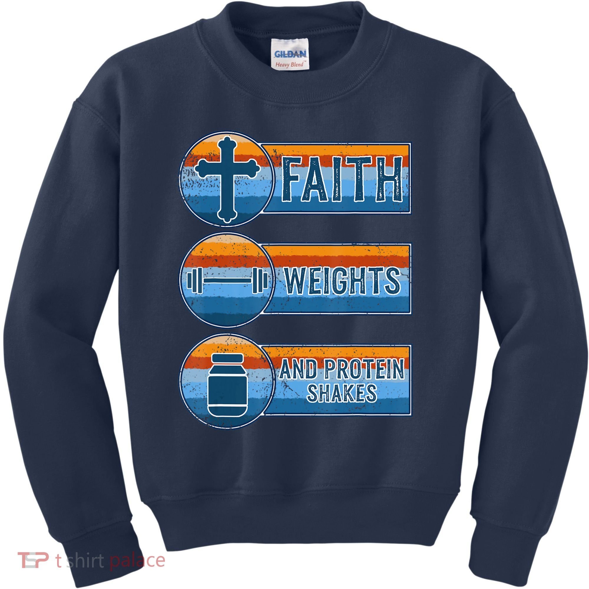 Christian Athlete Workout Gym Weightlifting Jesus Kids Sweatshirt