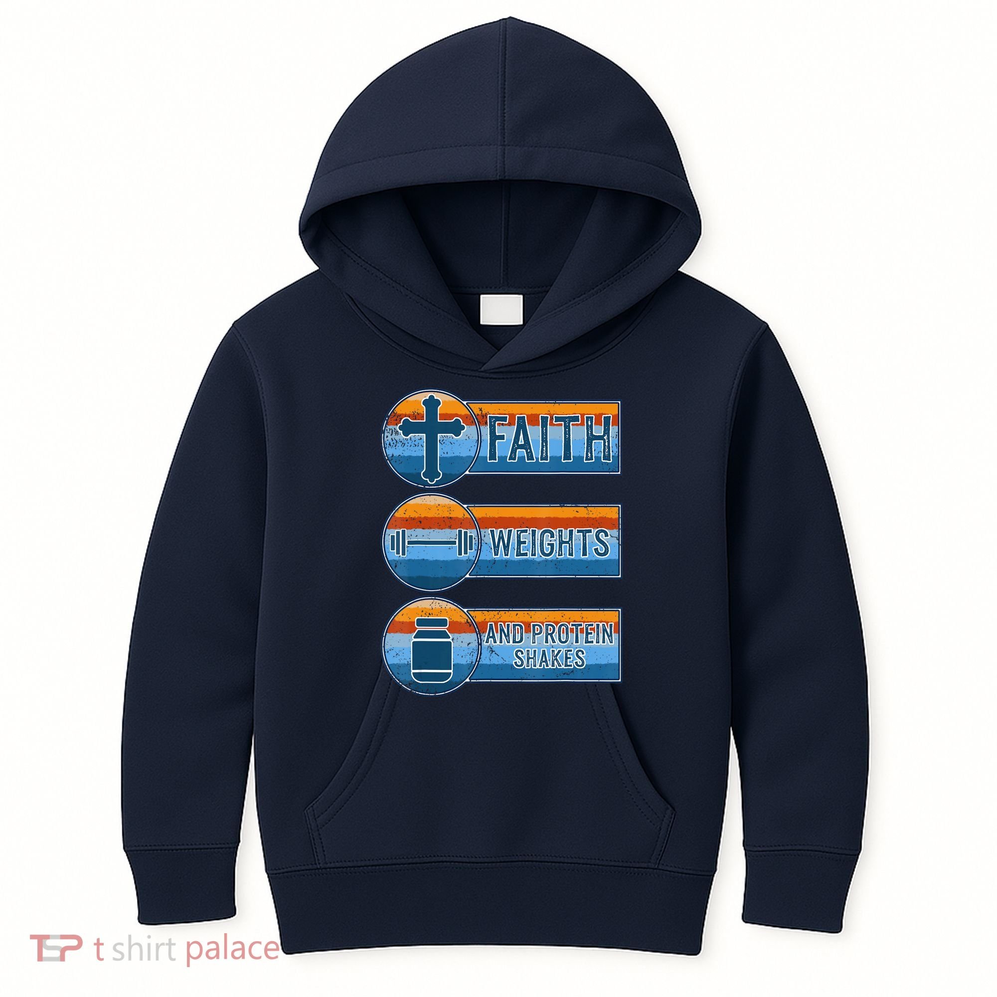 Christian Athlete Workout Gym Weightlifting Jesus Kids Hoodie