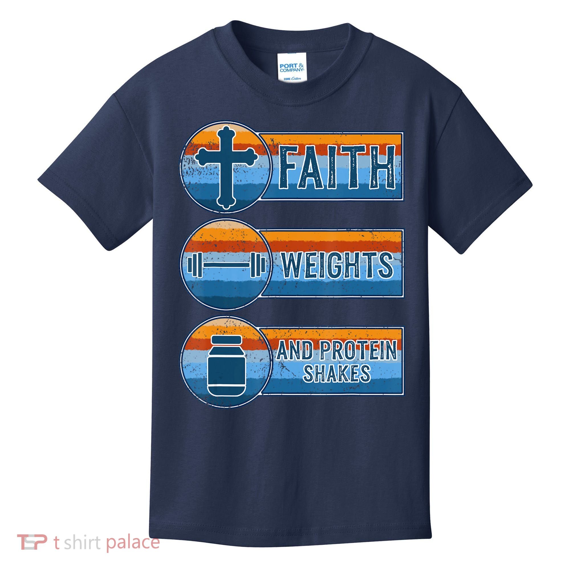 Christian Athlete Workout Gym Weightlifting Jesus Kids T-Shirt