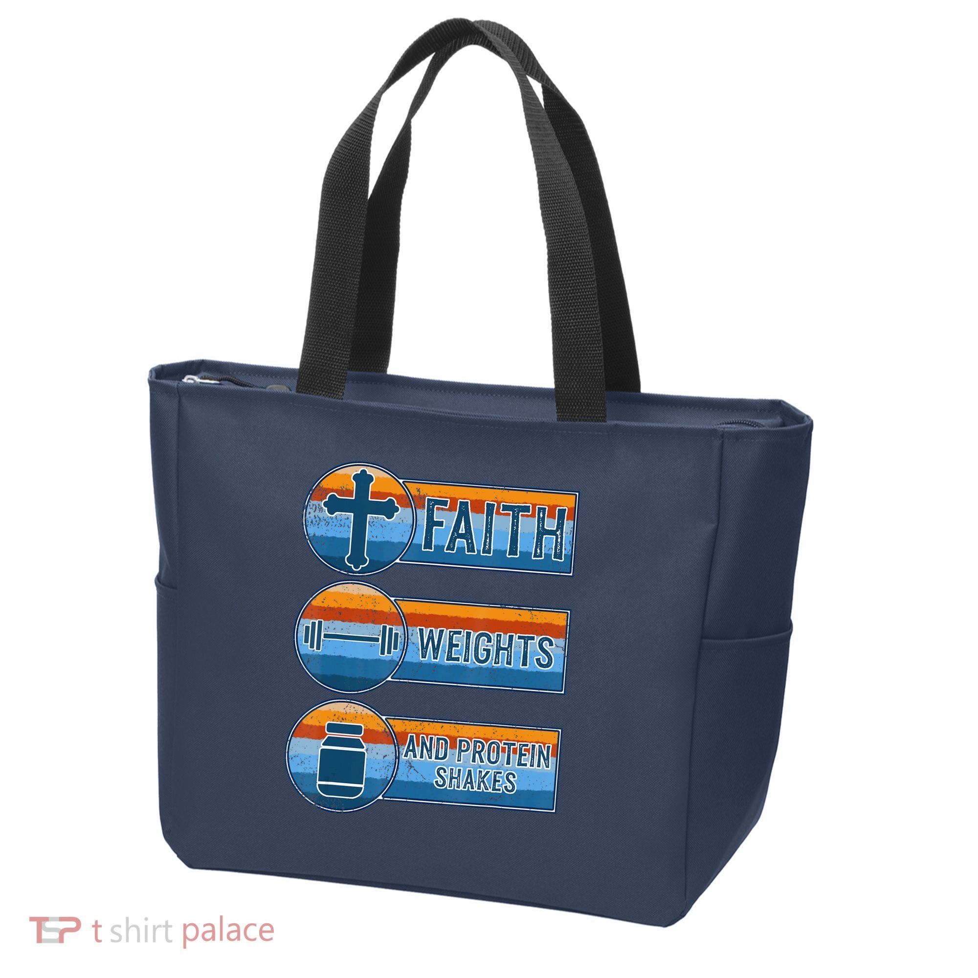 Christian Athlete Workout Gym Weightlifting Jesus Tote Bag