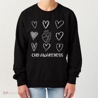 Chd Awareness Warriorheart Disease Month Awareness Women's Sweatshirt thumb 0