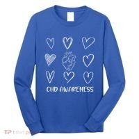 Chd Awareness Warriorheart Disease Month Awareness Long Sleeve Shirt thumb 0
