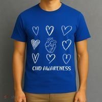Chd Awareness Warriorheart Disease Month Awareness T-Shirt thumb 3