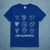 Chd Awareness Warriorheart Disease Month Awareness T-Shirt thumb 5
