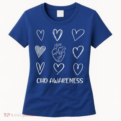 Chd Awareness Warriorheart Disease Month Awareness Women's T-Shirt