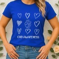 Chd Awareness Warriorheart Disease Month Awareness Women's T-Shirt thumb 2