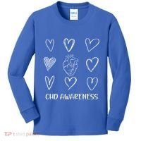 Chd Awareness Warriorheart Disease Month Awareness Kids Long Sleeve Shirt thumb 0