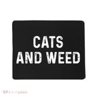 Cats And Weed Funny Cannabis Stoner Marijuana Cat Mom Dad Funny Gift Mousepad thumb 0