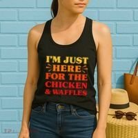 Chicken And Waffles I Love Chicken And Waffles Funny Food Women's Tank Top thumb 2