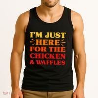 Chicken And Waffles I Love Chicken And Waffles Funny Food Tank Top thumb 3