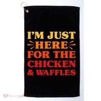 Chicken And Waffles I Love Chicken And Waffles Funny Food Golf Towel thumb 0