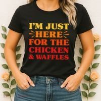 Chicken And Waffles I Love Chicken And Waffles Funny Food Women's T-Shirt thumb 2