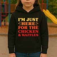 Chicken And Waffles I Love Chicken And Waffles Funny Food Kids Hoodie thumb 3