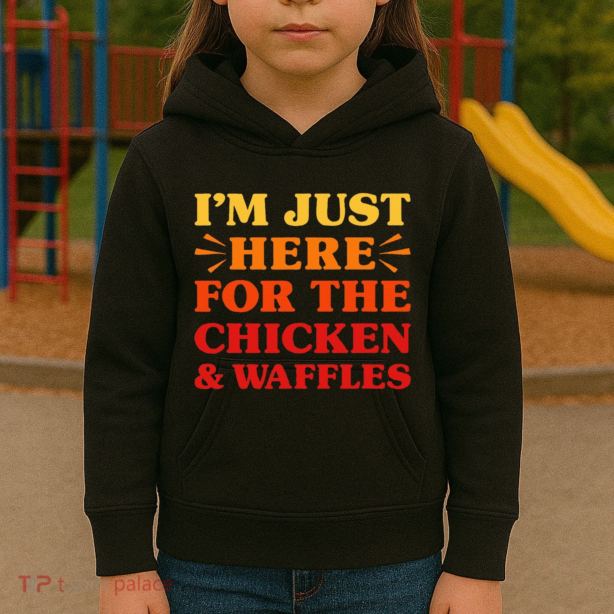 Chicken And Waffles I Love Chicken And Waffles Funny Food Kids Hoodie