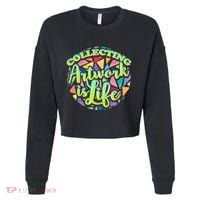 Collecting Art Work Life Museum Gallery Masterpiece Artist Cute Gift Cropped Pullover Crew thumb 0