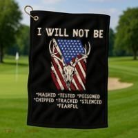 Conservative Anti Woke Politically Incorrect Golf Towel thumb 1