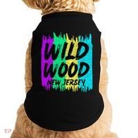 Cool Artsy Wild Wood New Jersey Beach Lover Boardwalk Doggie Tank thumb 0