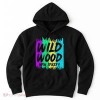 Cool Artsy Wild Wood New Jersey Beach Lover Boardwalk Hoodie thumb 0