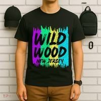 Cool Artsy Wild Wood New Jersey Beach Lover Boardwalk T-Shirt thumb 6