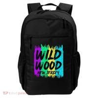 Cool Artsy Wild Wood New Jersey Beach Lover Boardwalk Backpack thumb 0
