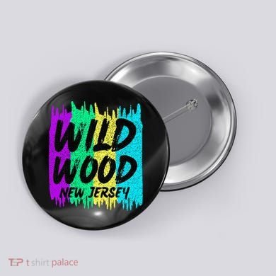 Cool Artsy Wild Wood New Jersey Beach Lover Boardwalk Button