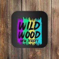 Cool Artsy Wild Wood New Jersey Beach Lover Boardwalk Coaster thumb 0