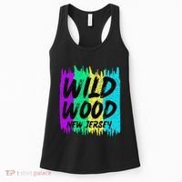 Cool Artsy Wild Wood New Jersey Beach Lover Boardwalk Women's Tank Top thumb 0