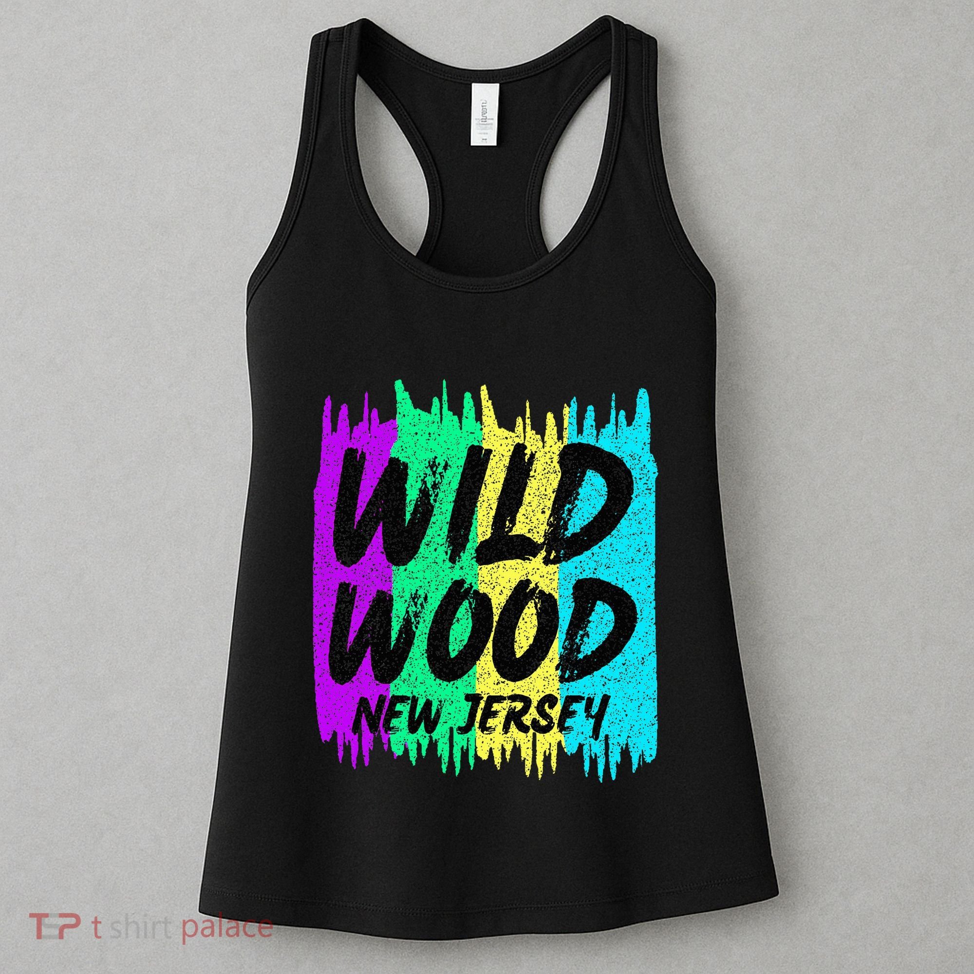 Cool Artsy Wild Wood New Jersey Beach Lover Boardwalk Women's Tank Top