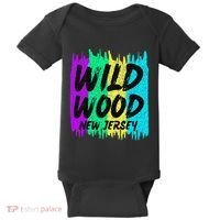 Cool Artsy Wild Wood New Jersey Beach Lover Boardwalk Baby Bodysuit thumb 0