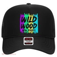 Cool Artsy Wild Wood New Jersey Beach Lover Boardwalk Hat thumb 0