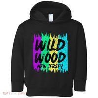 Cool Artsy Wild Wood New Jersey Beach Lover Boardwalk Toddler Hoodie thumb 0