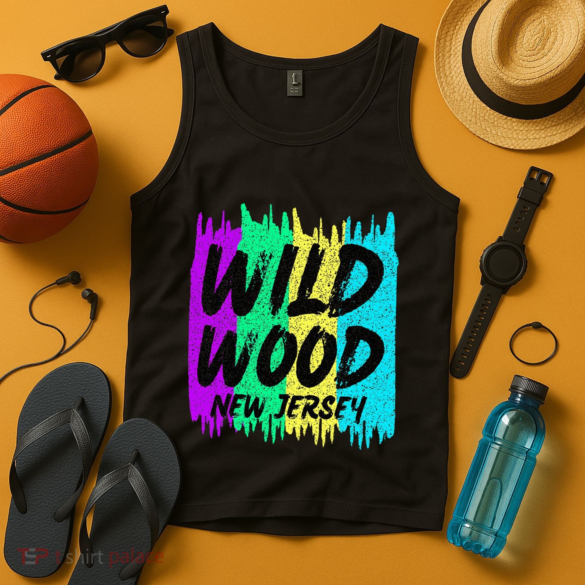 Cool Artsy Wild Wood New Jersey Beach Lover Boardwalk Tank Top