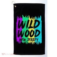 Cool Artsy Wild Wood New Jersey Beach Lover Boardwalk Golf Towel thumb 0