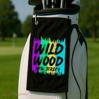 Cool Artsy Wild Wood New Jersey Beach Lover Boardwalk Golf Towel thumb 2