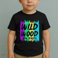 Cool Artsy Wild Wood New Jersey Beach Lover Boardwalk Toddler T-Shirt thumb 2