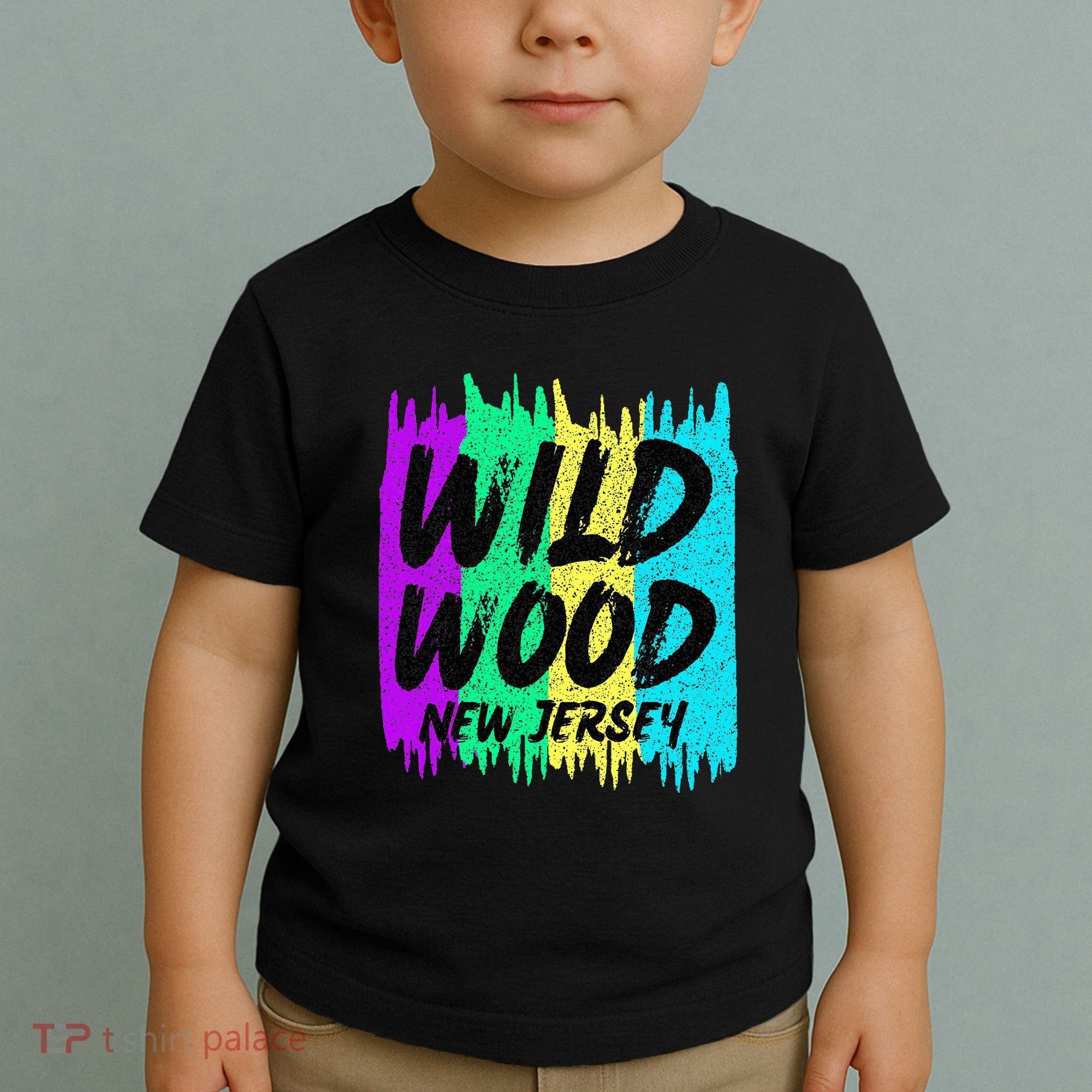 Cool Artsy Wild Wood New Jersey Beach Lover Boardwalk Toddler T-Shirt