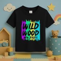 Cool Artsy Wild Wood New Jersey Beach Lover Boardwalk Toddler T-Shirt thumb 3