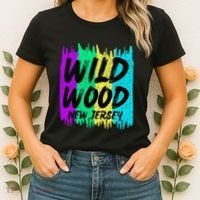 Cool Artsy Wild Wood New Jersey Beach Lover Boardwalk Women's T-Shirt thumb 2