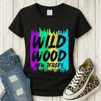 Cool Artsy Wild Wood New Jersey Beach Lover Boardwalk Women's T-Shirt thumb 3
