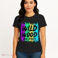 Cool Artsy Wild Wood New Jersey Beach Lover Boardwalk Women's T-Shirt thumb 4