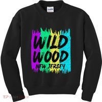 Cool Artsy Wild Wood New Jersey Beach Lover Boardwalk Kids Sweatshirt thumb 0