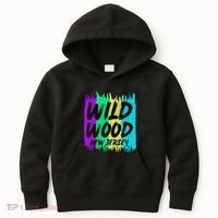 Cool Artsy Wild Wood New Jersey Beach Lover Boardwalk Kids Hoodie thumb 0