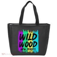 Cool Artsy Wild Wood New Jersey Beach Lover Boardwalk Tote Bag thumb 0