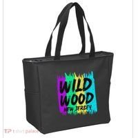 Cool Artsy Wild Wood New Jersey Beach Lover Boardwalk Tote Bag thumb 2