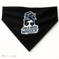Child Abuse Warrior Child Abuse Prevention Awareness USA-Made Doggie Bandana thumb 0