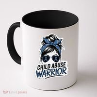 Child Abuse Warrior Child Abuse Prevention Awareness Coffee Mug thumb 0